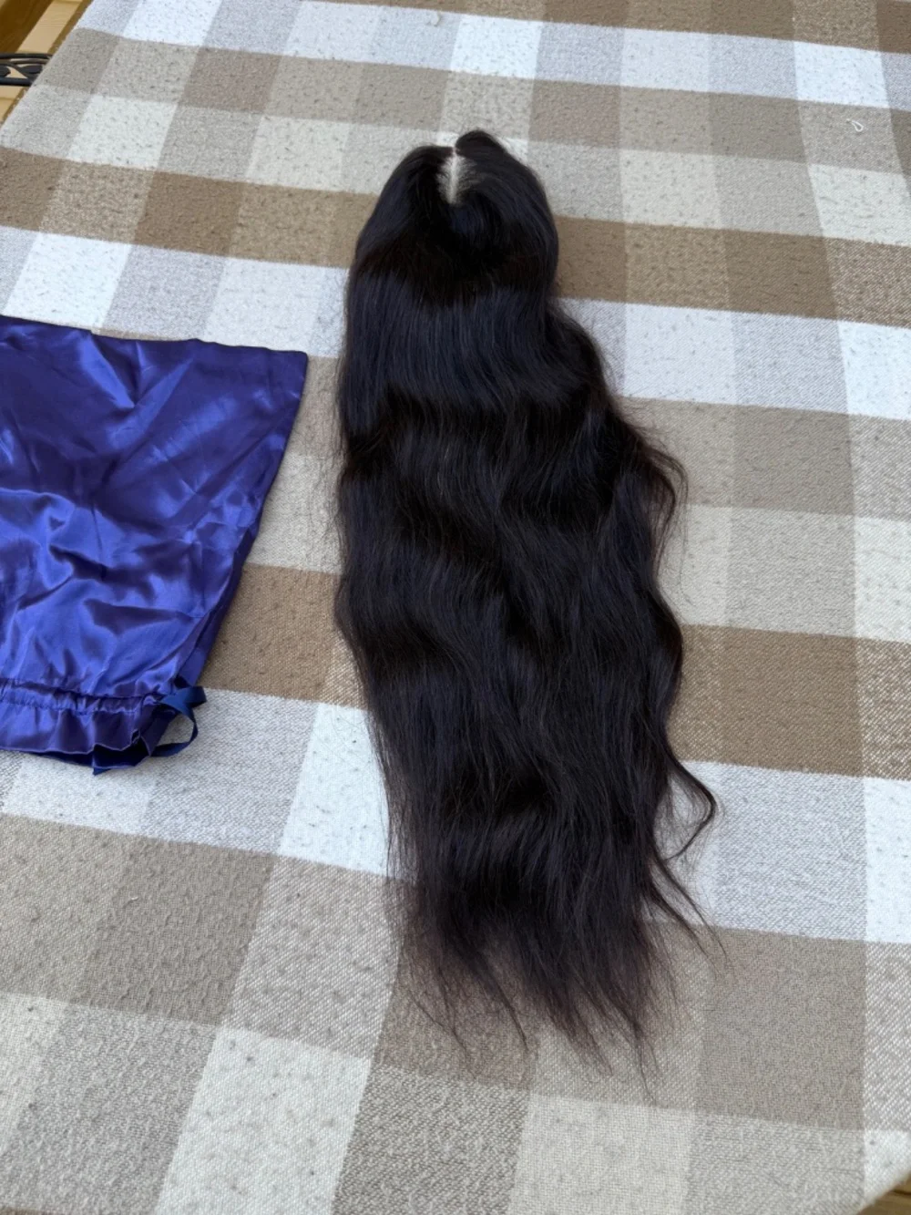 20” Off Black Human Hair Wig